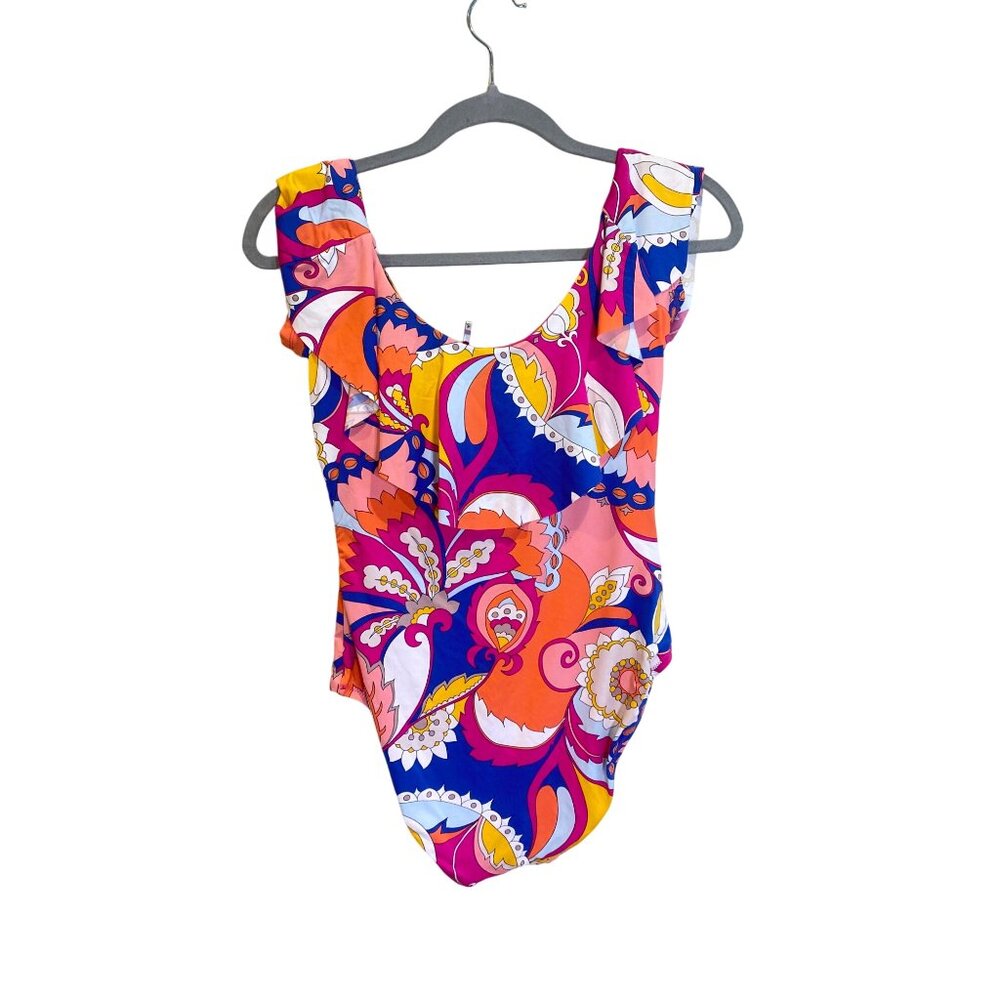 NWT Trina Turk Sevilla Off the Shoulder One-Piece Swimsuit Size 8 $162 - Picture 8 of 9